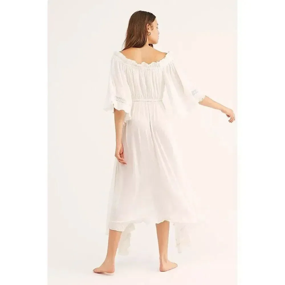 NWT FREE PEOPLE ENDLESS SUMMER BEACH BLISS MAXI DRESS IN IVORY